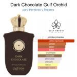 Perfume árabe Dark Chocolate de Gulf Orchid, fragancia intensa y sofisticada para hombre y mujer.