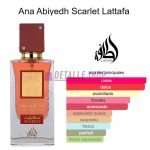 Acordes y notas del perfume Ana Abiyedh Scarlet de Lattafa