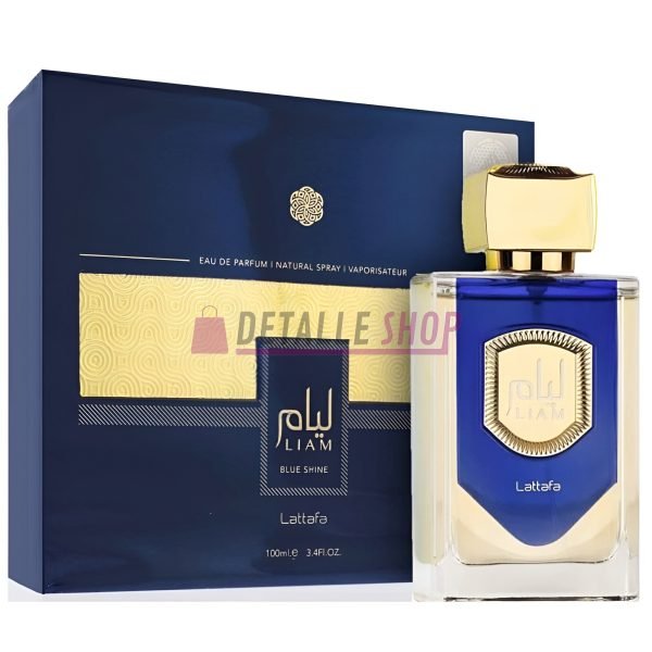 Perfume Liam Blue Shine de Lattafa, fragancia fresca, elegante y duradera para hombre compra online lorca aguilas murcia