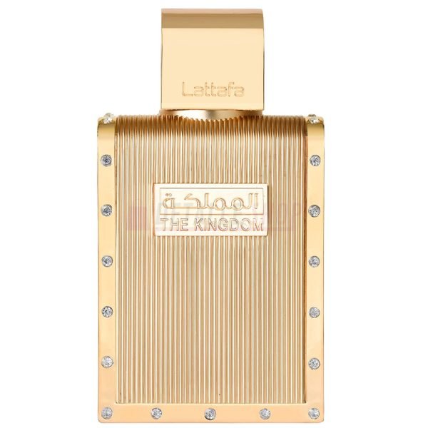 Fragancia masculina THE KINGDOM de Lattafa con notas orientales y amaderadas.