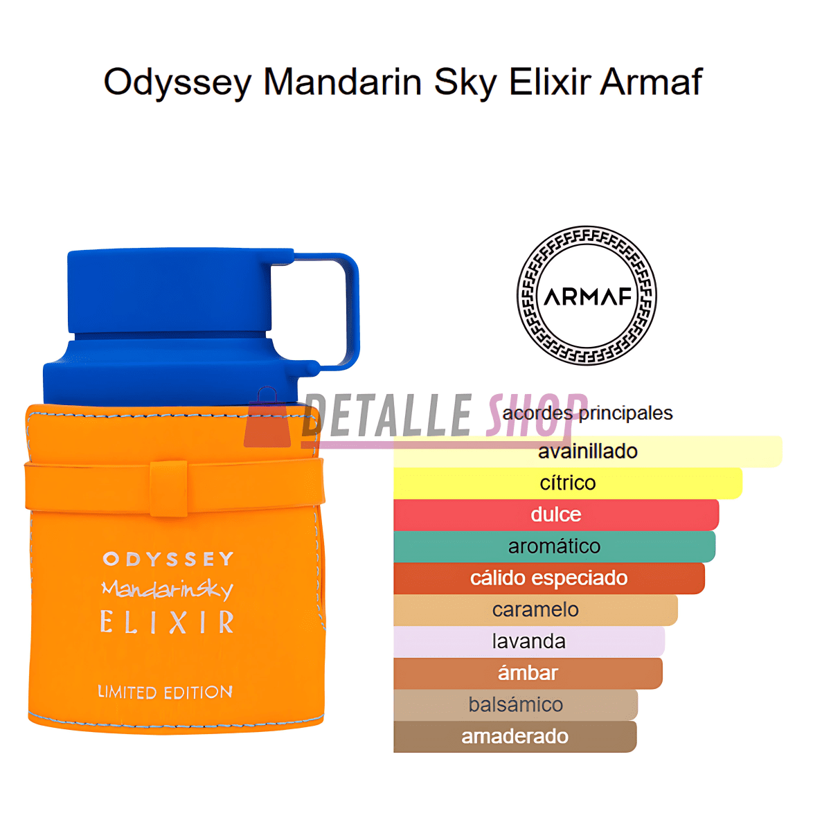 Perfume Armaf Sky Mandarin Elixir con envase lujoso y aroma cítrico para hombre notas citricas frescas perfume verano naranja comprar online lorca murcia valencia alicante dubai oriental