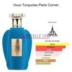 fragancia fresca y elegante para mujer Voux Turquoise perfume floral afrutado Voux Turquoise Paris Corner mujer perfume Voux Turquoise para ocasiones especiales