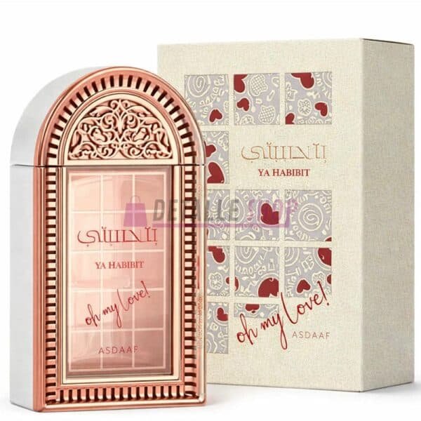 Perfume femenino floral oriental Ya Habibti Oh My Love by Asdaaf con notas de rosa, jazmín y almizcle