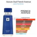 Fragancia árabe amaderada Azzure Oud con carácter intenso y larga duración notas