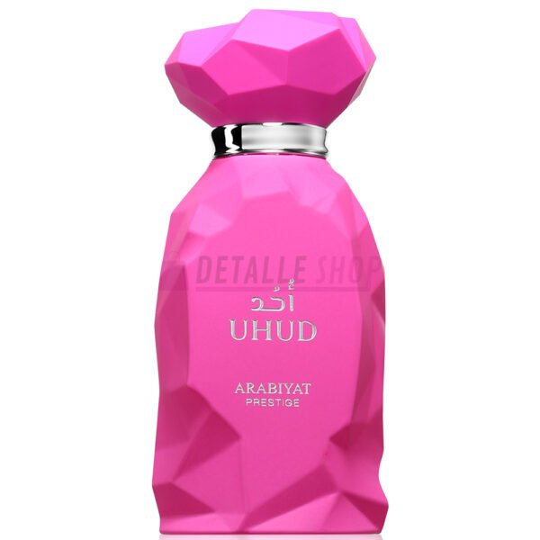 Fragancia femenina Uhud Arabiyat Prestige con notas frutales de frambuesa