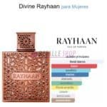 Divine Rayhaan, perfume femenino elegante y sensual, similar a Gaultier Divine, ideal para ocasiones especiales.