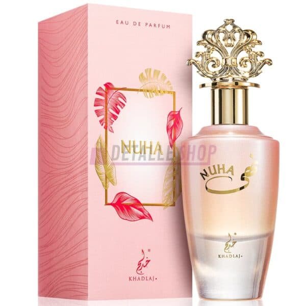 Perfume Nuha de Khadlaj dulce con coco y vainilla, fragancia femenina avainillada y atalcada