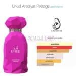 Perfume frutal Uhud Arabiyat Prestige con frambuesa y larga duración