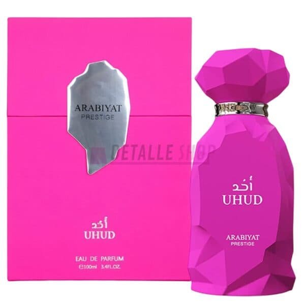Perfume Uhud de Arabiyat Prestige para mujer con notas frutales de frambuesa y aroma dulce