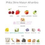 Detalle del perfume Philos Shine de Maison Alhambra, fragancia femenina árabe elegante