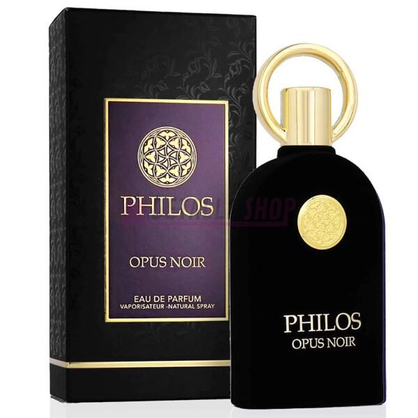 Perfume árabe unisex Philos Opus Noir de Maison Alhambra fragancia amaderada elegante