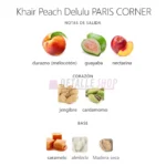 Perfume oriental para mujer Khair Peach Delulu dulce, intenso y duradero