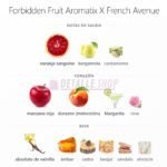 Muestra de Forbidden Fruit French Avenue, perfume intenso de naranja sanguina y manzana