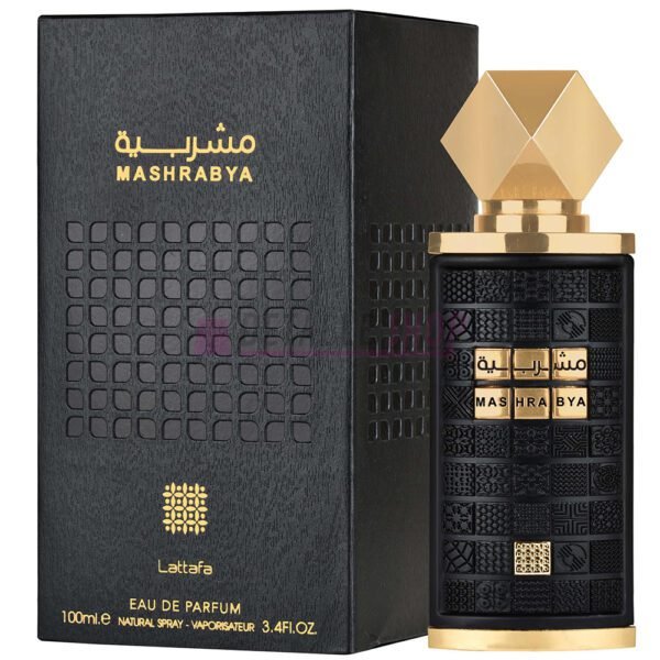 Perfume Mashrabya de Lattafa unisex, aroma especiado y amaderado