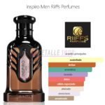 Vista frontal del perfume árabe Inspiro Men Eau de Parfum de Riiffs.