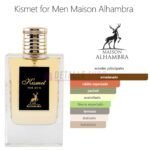 Oferta del perfume Kismet Men de Maison Alhambra junto a su caja original