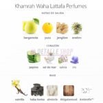 Lista de ingredientes y composición oficial del perfume original Lattafa Khamrah Waha