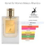 Perfume árabe femenino Kismet de Maison Alhambra ideal para usar en eventos especiales y noches románticas