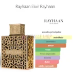 Representación del aroma envolvente de Rayhaan Elixir
