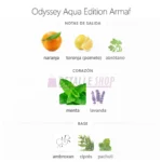 Pirámide olfativa y notas de composición de Armaf Odyssey Aqua