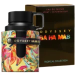 Frasco y caja del perfume Odyssey Ba Ha Mas de Armaf