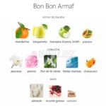 Notas olfativas del perfume Bon Bon de Armaf deligths