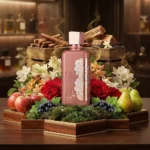 Frasco de perfume Barez Velvety de Ard Al Zaafaran de 100ml sobre fondo elegante.