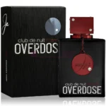 Caja y frasco del extrait de parfum masculino Club de Nuit Overdose de Armaf