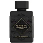 Botella de la fragancia avainillada Bade e Al Oud Black Exposed Lattafa