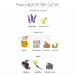 Pirámide olfativa con miel, tabaco y lavanda de Voux Elegante